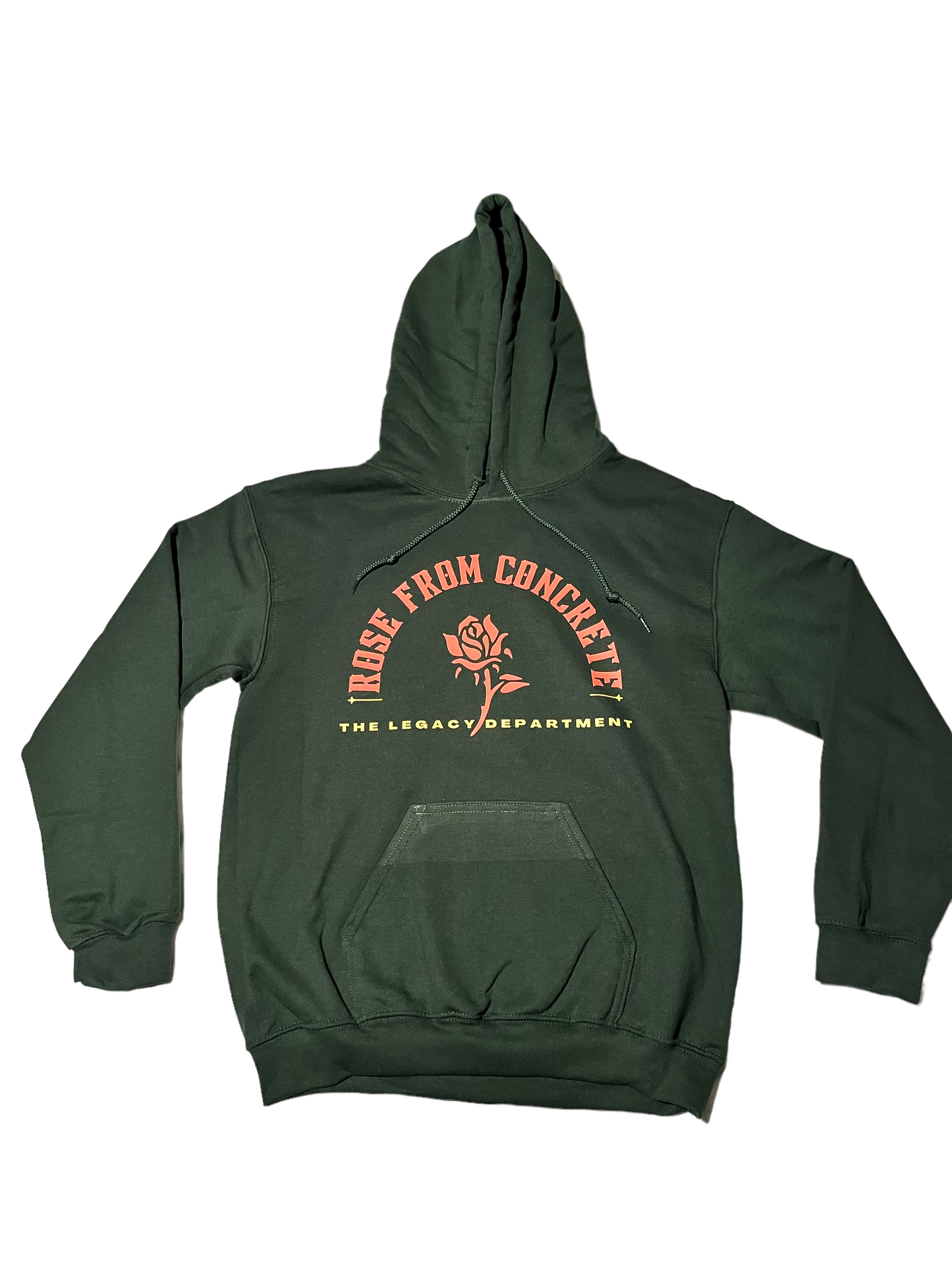 "Rose From Concrete" Hoodie - Hunter Green